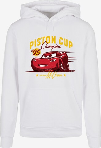 ABSOLUTE CULT Sweatshirt 'Cars - Piston Cup Champion' in White: front