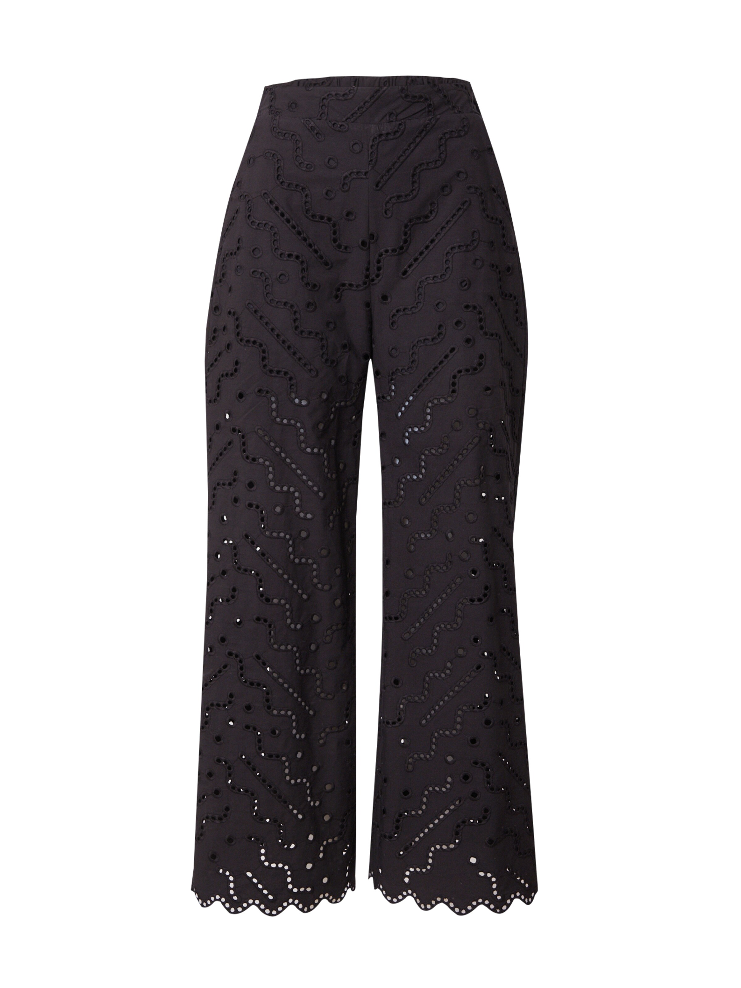 Suncoo Широки крачоли Панталон 'JANE' в черно: отпред