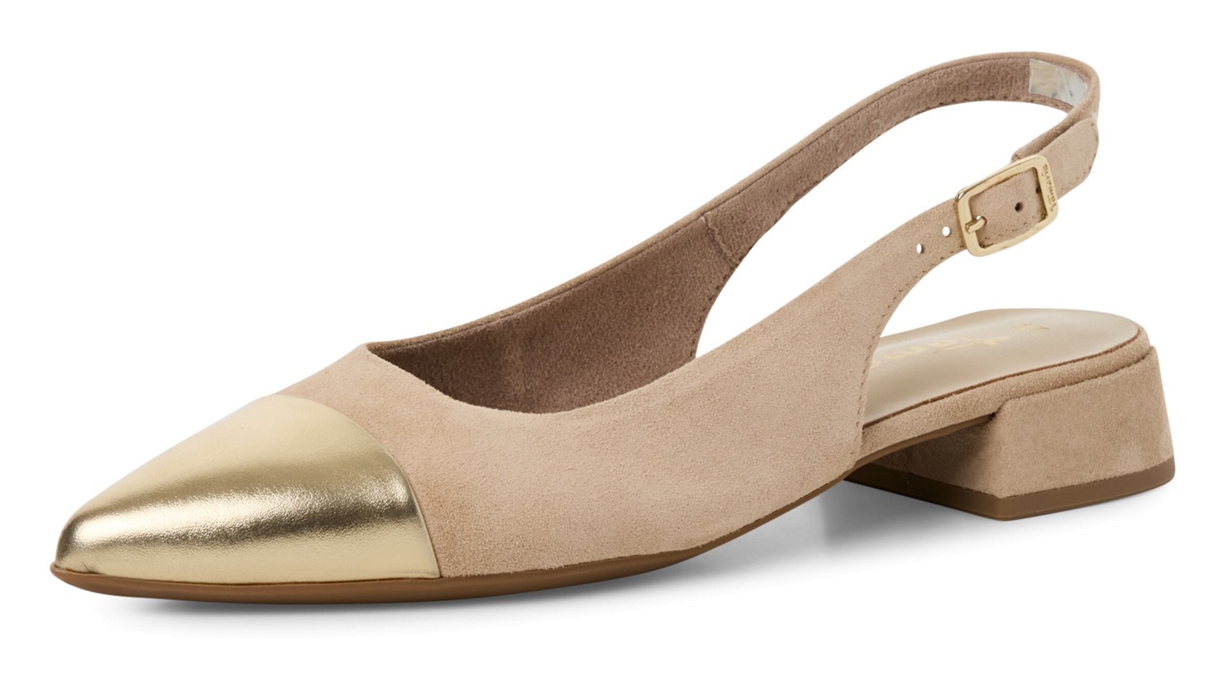 Tamaris Slingback Pumps in Beige / Gold, Item view