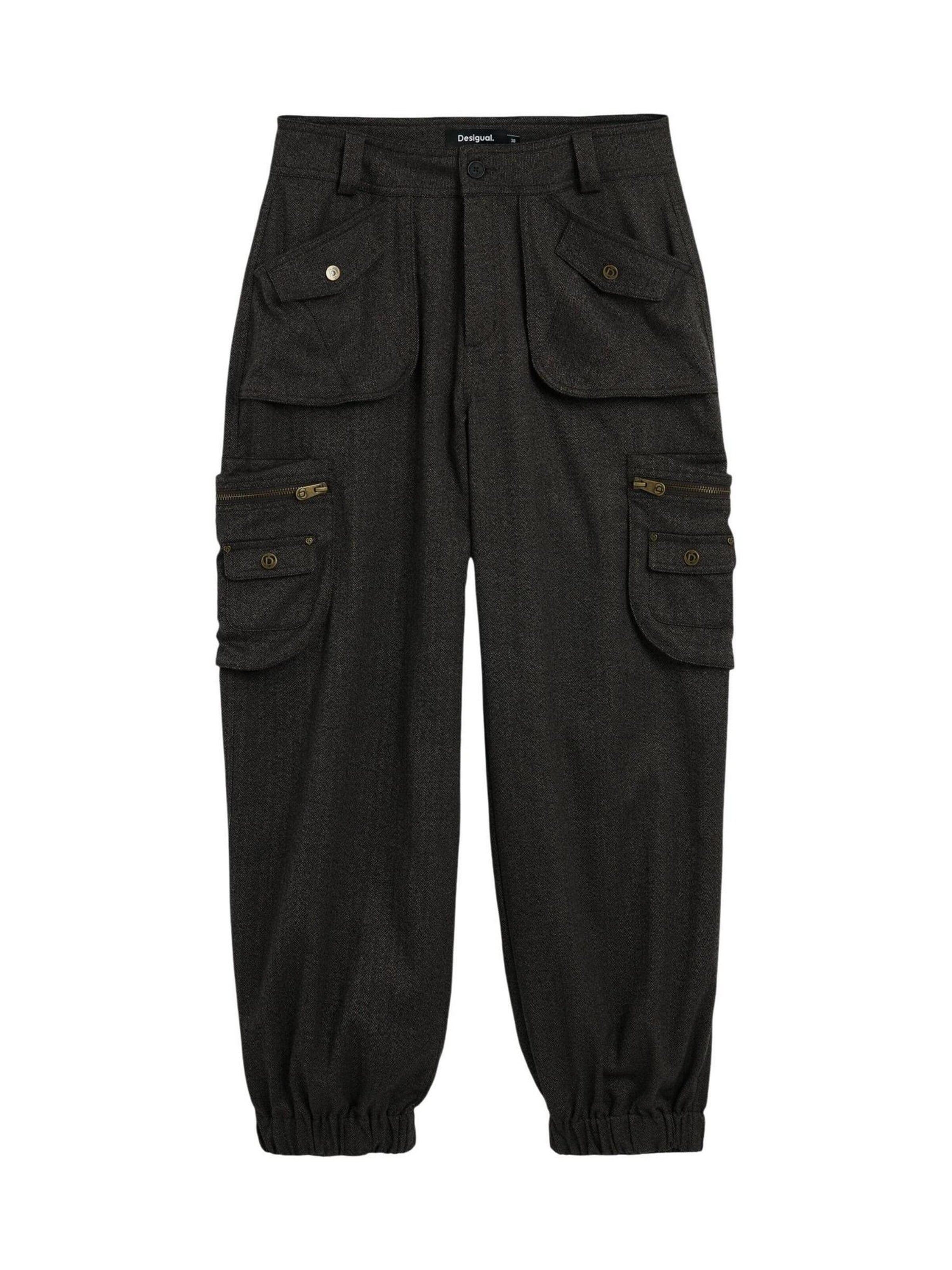 Desigual - Pierna ancha Pantalón 'PANT_URBAN' en marrón