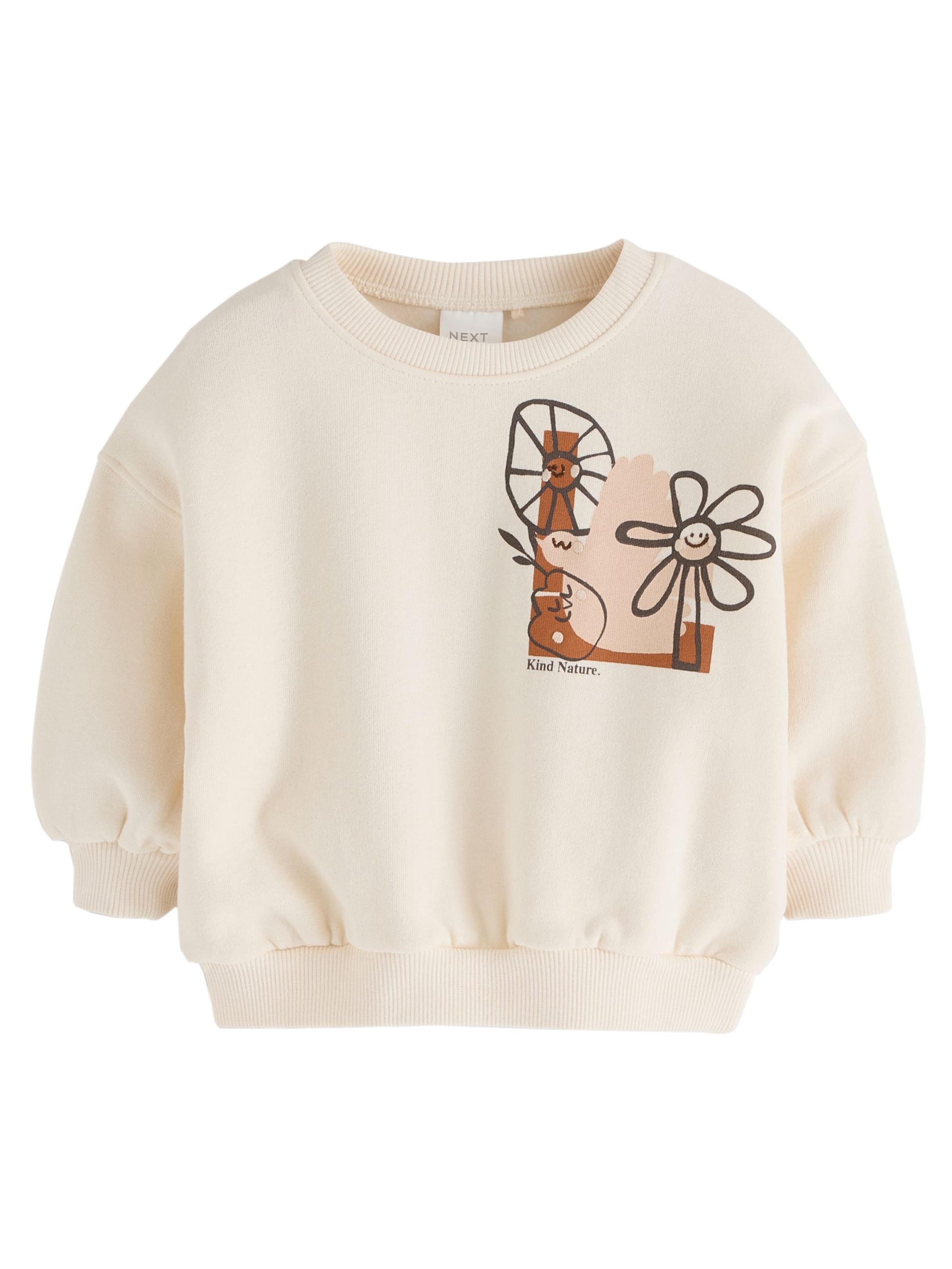 Next Μπλούζα φούτερ σε μπεζ: μπροστά