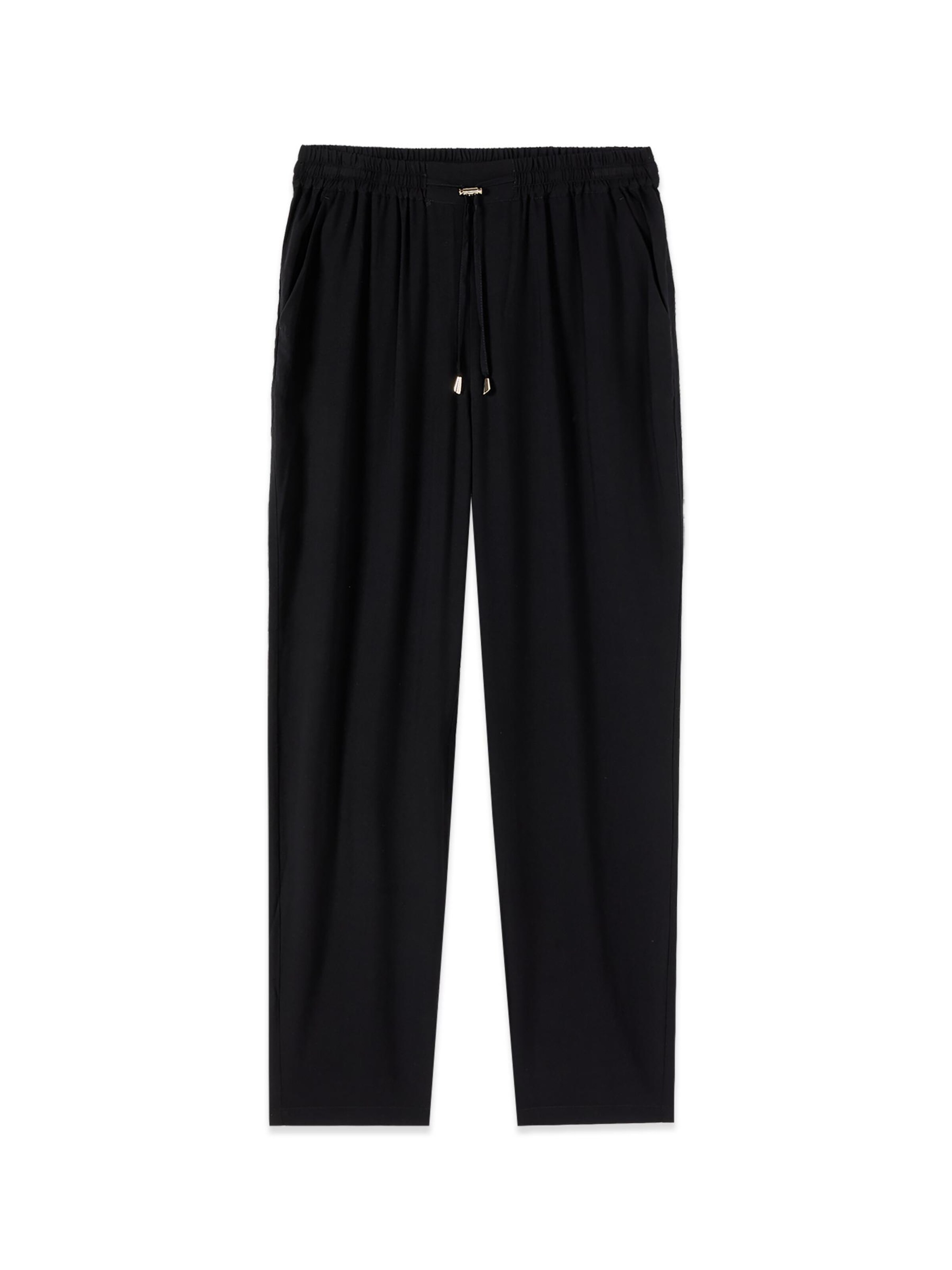 oltre Loosefit Broek in Zwart: voorkant