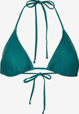 PIECES Triangel Bikinitop 'PCBaomi' in Groen: voorkant