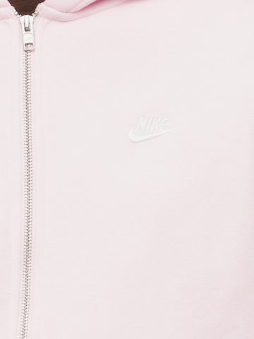 Nike Sportswear Tepláková bunda 'CLUB' - Ružová