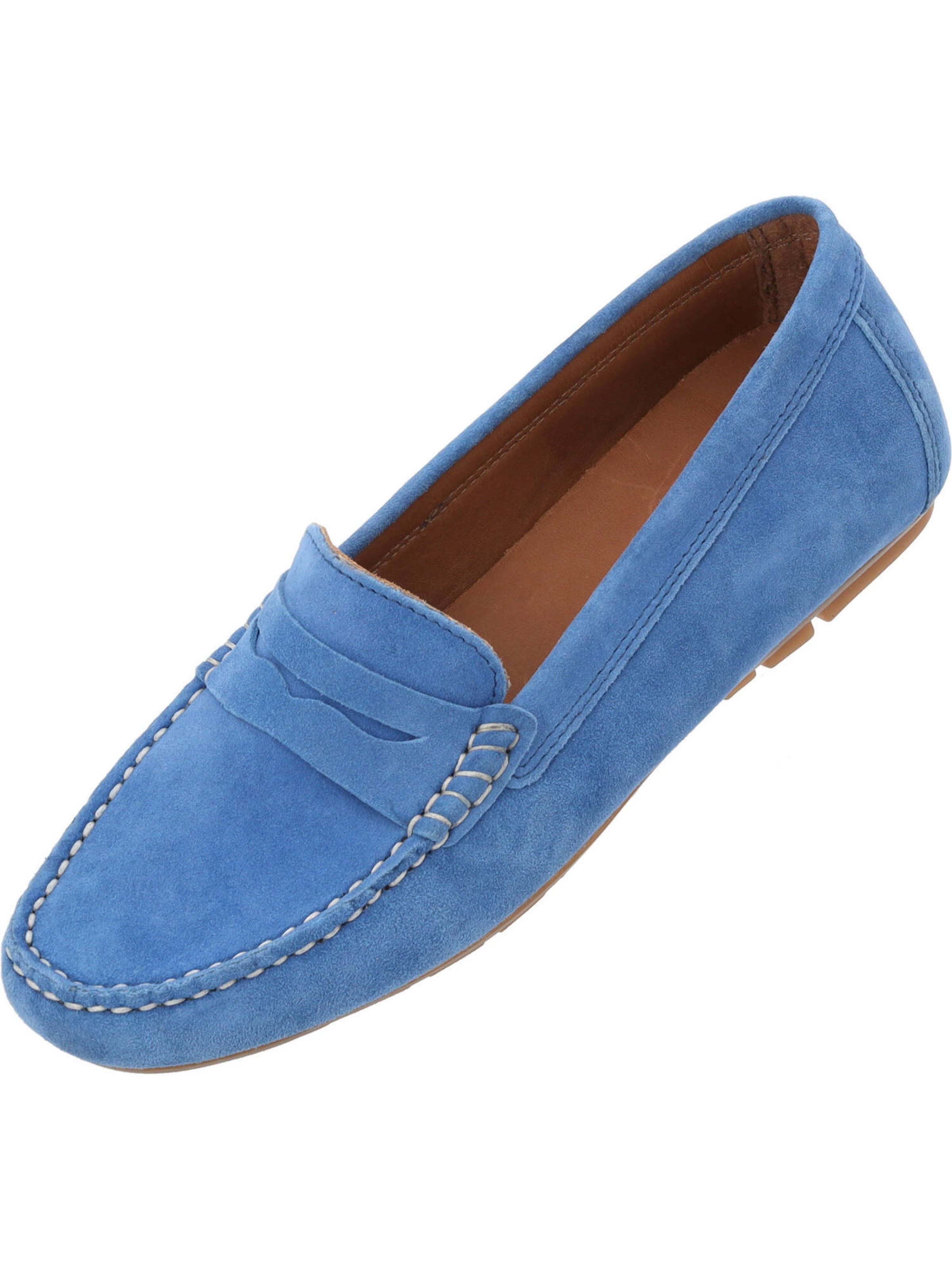 Palado Mokassin 'Baaun' in Blau: Vorderseite