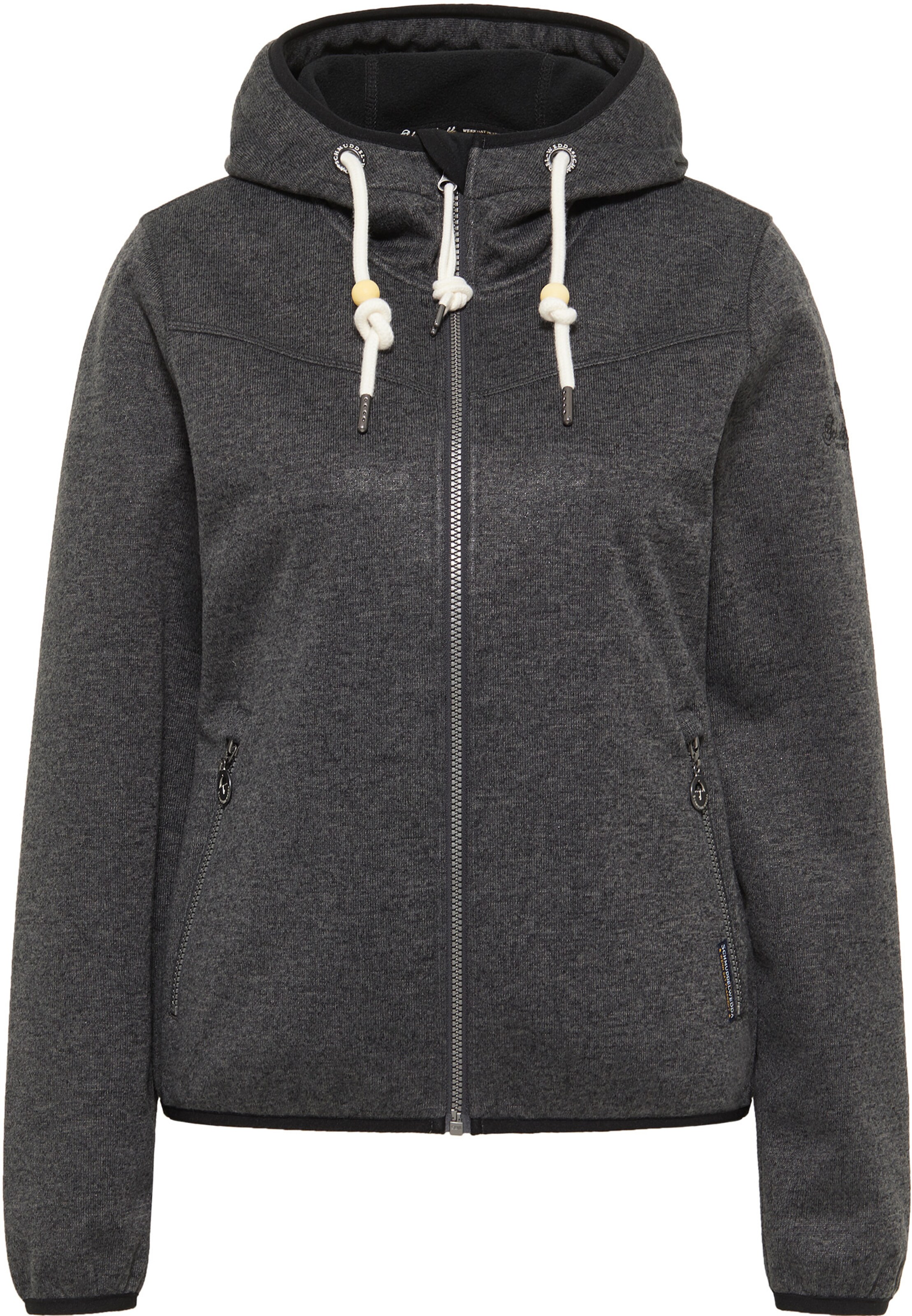 Schmuddelwedda Flisová bunda - Sivá: predná strana