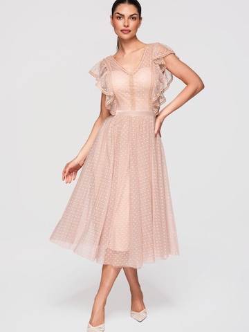 Ombre Dress in Beige: front