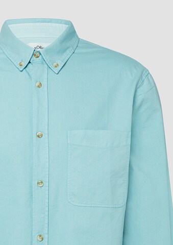 s.Oliver Regular fit Button Up Shirt in Blue