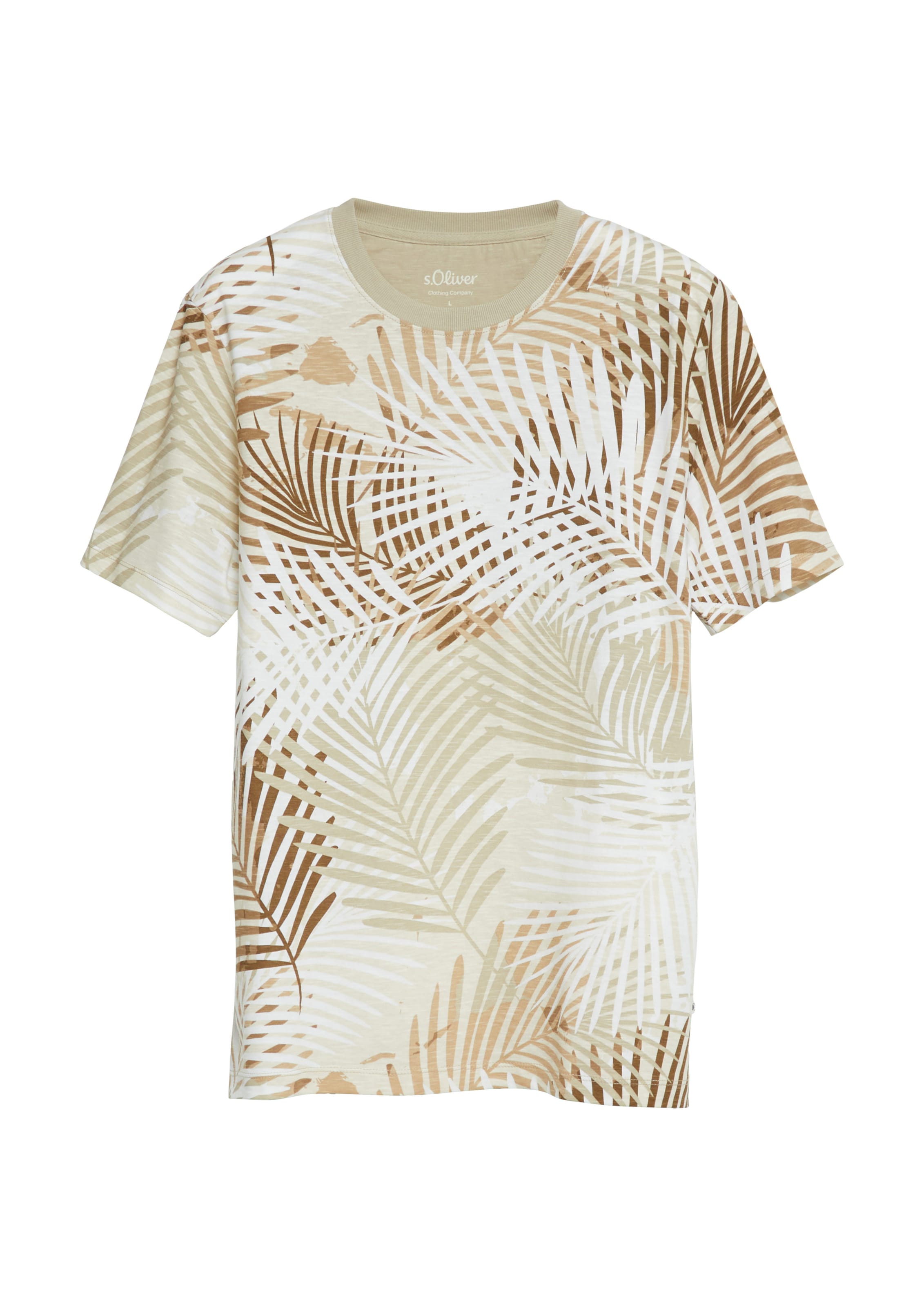 s.Oliver T-Shirt in Beige: Vorderseite