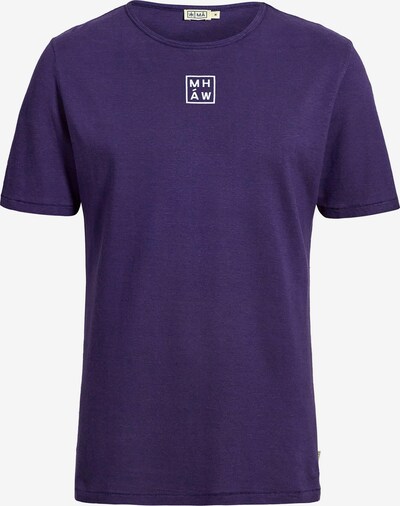 MÁ Hemp Wear Shirt 'Limo' in dunkellila / weiß, Produktansicht
