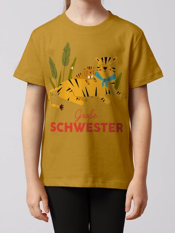 watabout.kids Shirt 'Tiger Große Schwester' in Geel