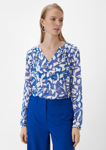 COMMA - Blusa en azul: frente