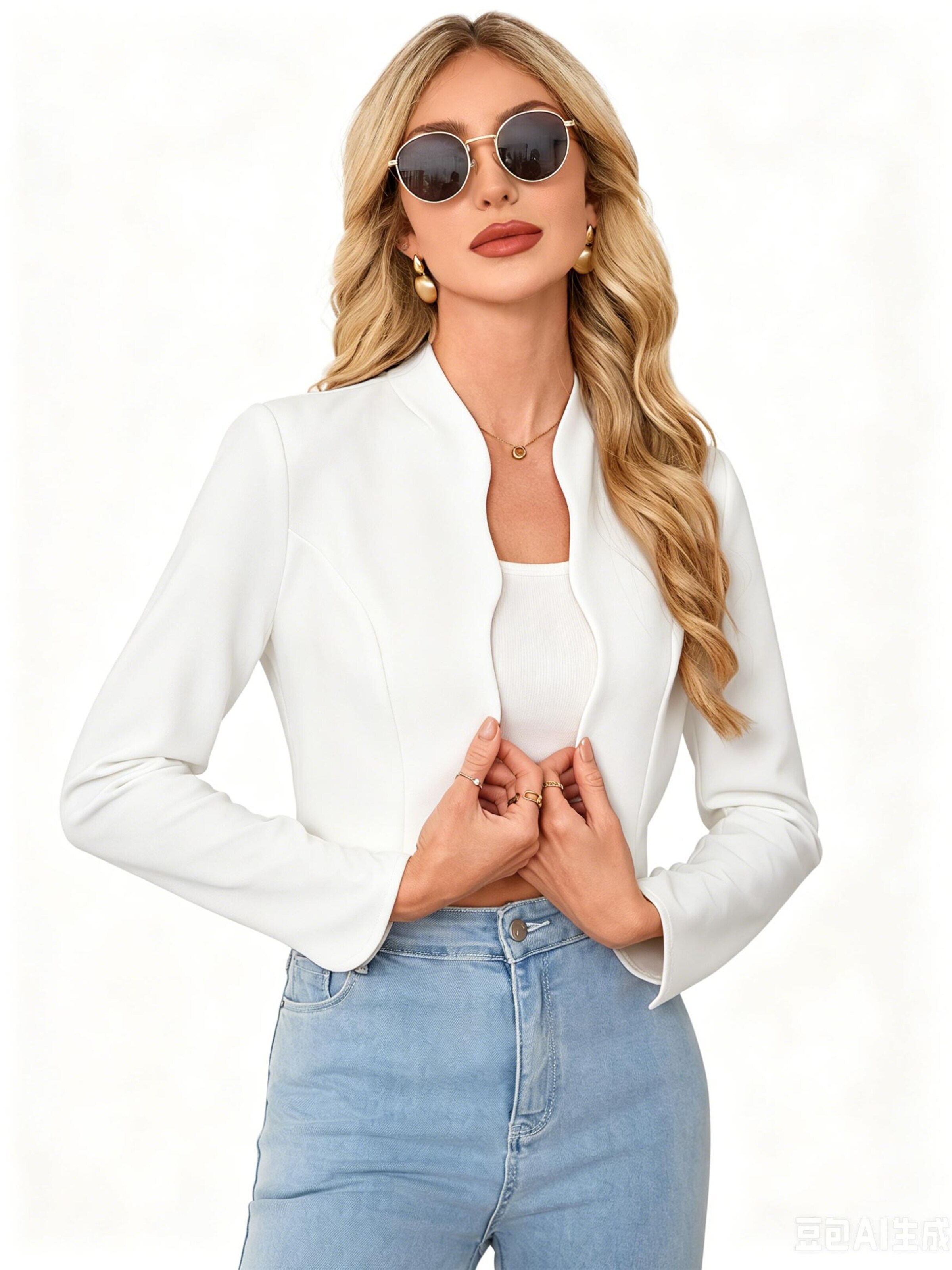 Yesfashion Bolero‌‌‌ in Weiß: Vorderseite