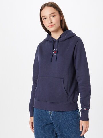 Sweat-shirt Tommy Jeans en bleu : devant