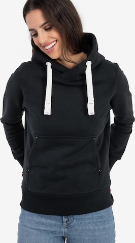 deproc Sweatshirt 'HildaCMYK II WMN' in Schwarz: Vorderseite