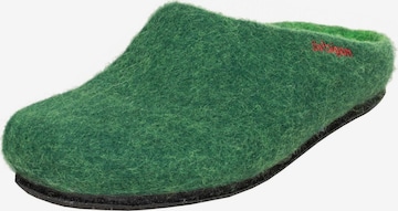 MagicFelt Slippers 'Filzpantoffel Magicfelt 709' in Green: front