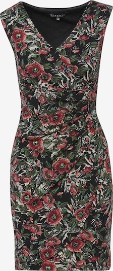 Rochie KOROSHI pe verde / roșu / negru, Vizualizare produs