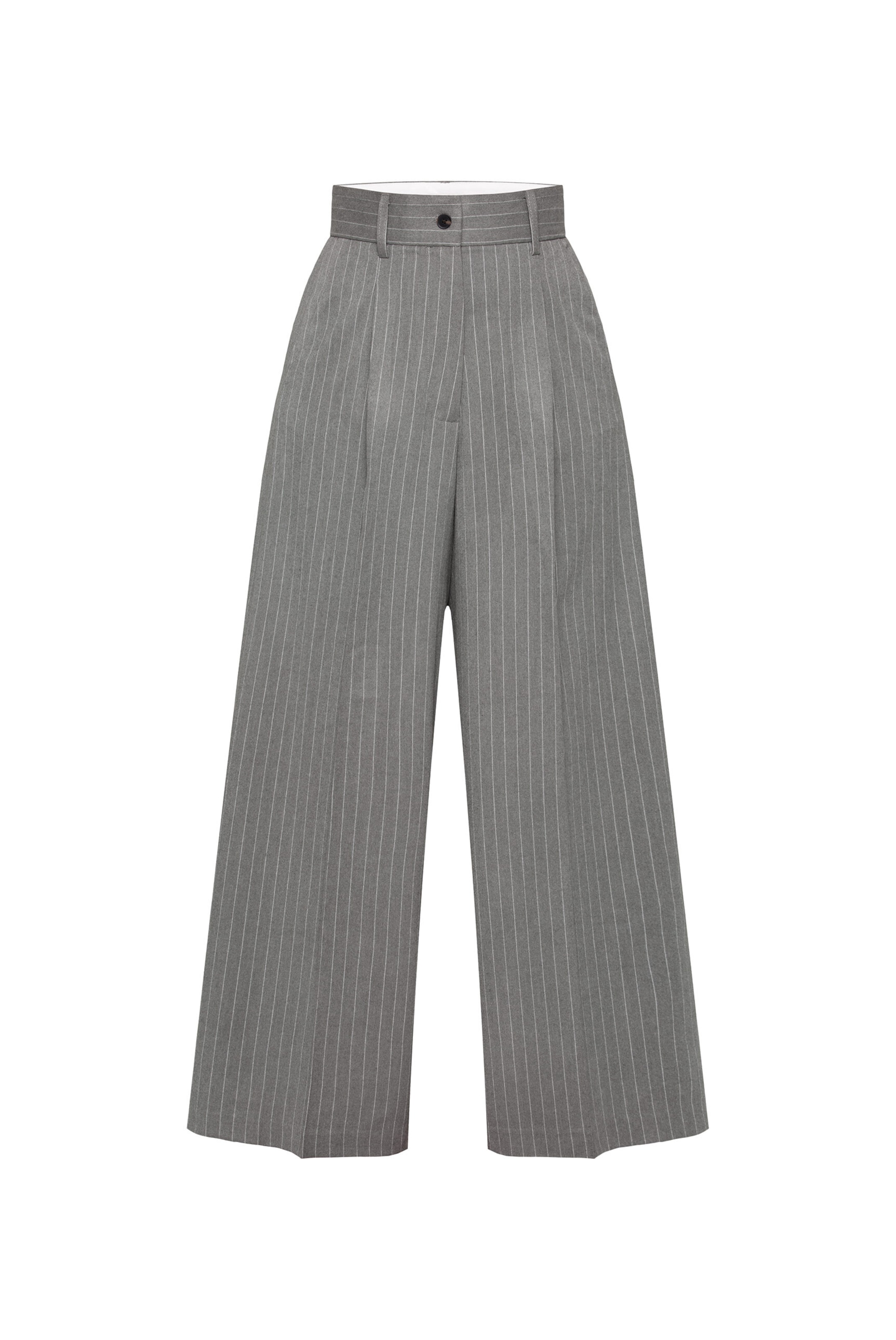 SENSES.THE LABEL Loosefit Hose in Grau: Vorderseite