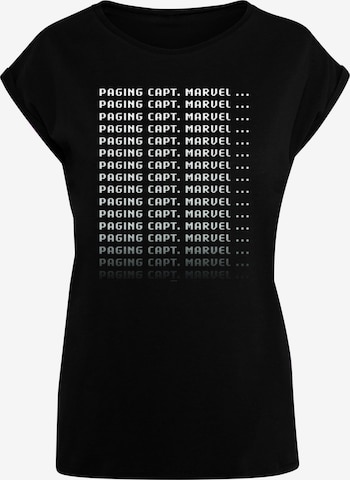 ABSOLUTE CULT T-Shirt 'Captain Marvel - Paging Cpt. Marvel' in Schwarz: predná strana