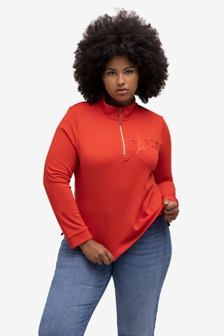 Sweat-shirt Ulla Popken en rouge : devant