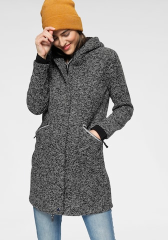 POLARINO Between-Seasons Coat in Grey: front
