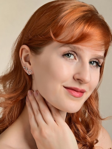 Akzent Earrings 'Ohrstecker Ohrringe Edelstahl silber Damen wasserfest' in Silver: front