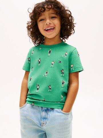 T-Shirt TOMMY HILFIGER en vert : devant