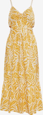 IZIA Summer Dress in Yellow: front