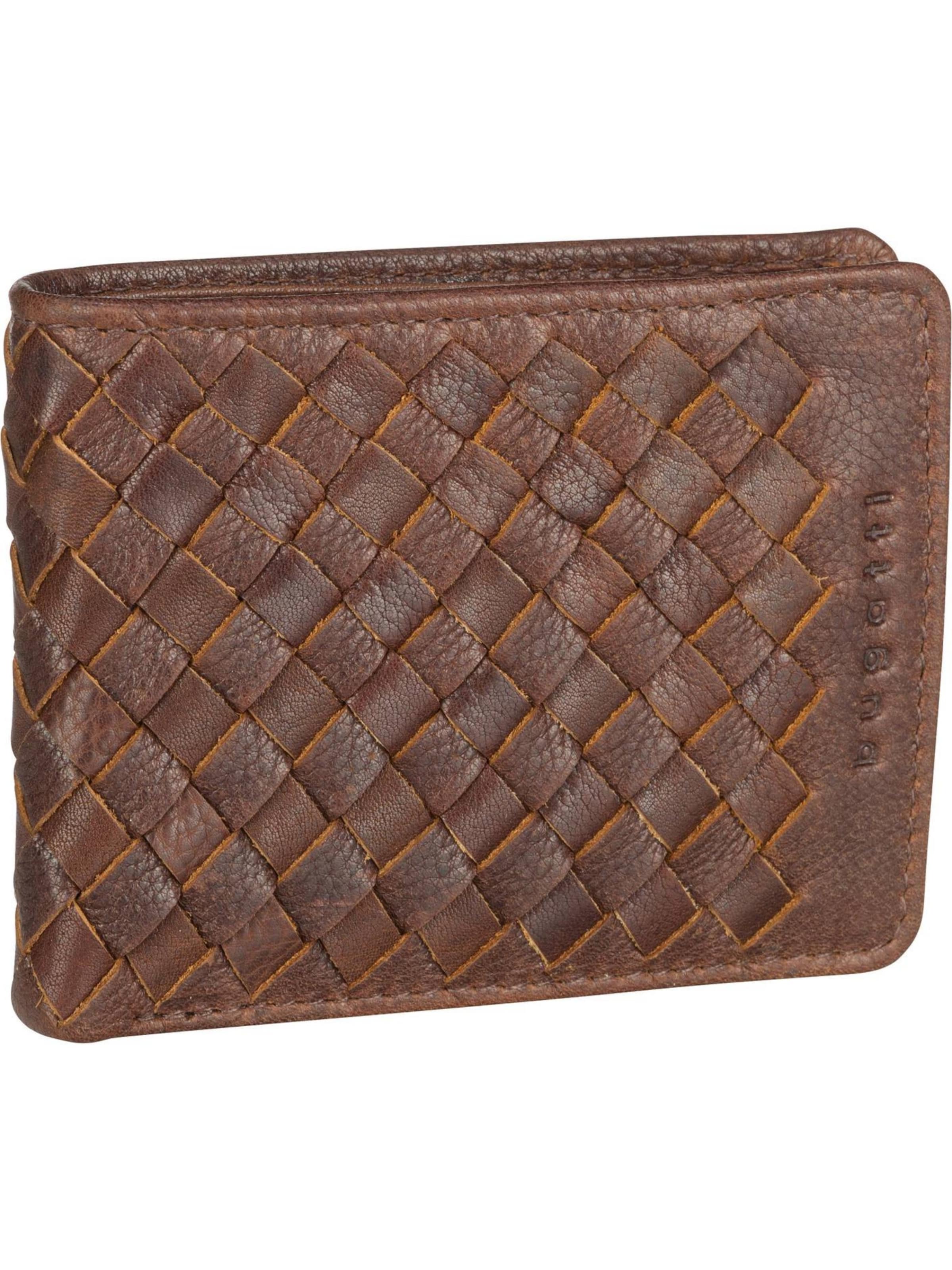 bugatti Wallet 'Woven' in Brown: front