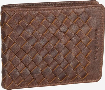 bugatti Wallet 'Woven' in Brown: front