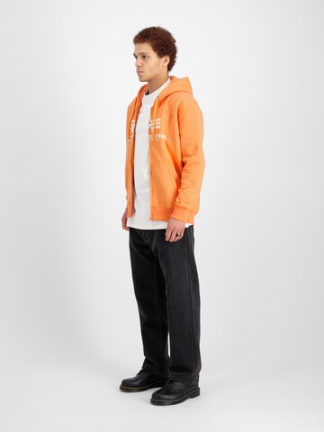 ALPHA INDUSTRIES Sweatjacke in Orange