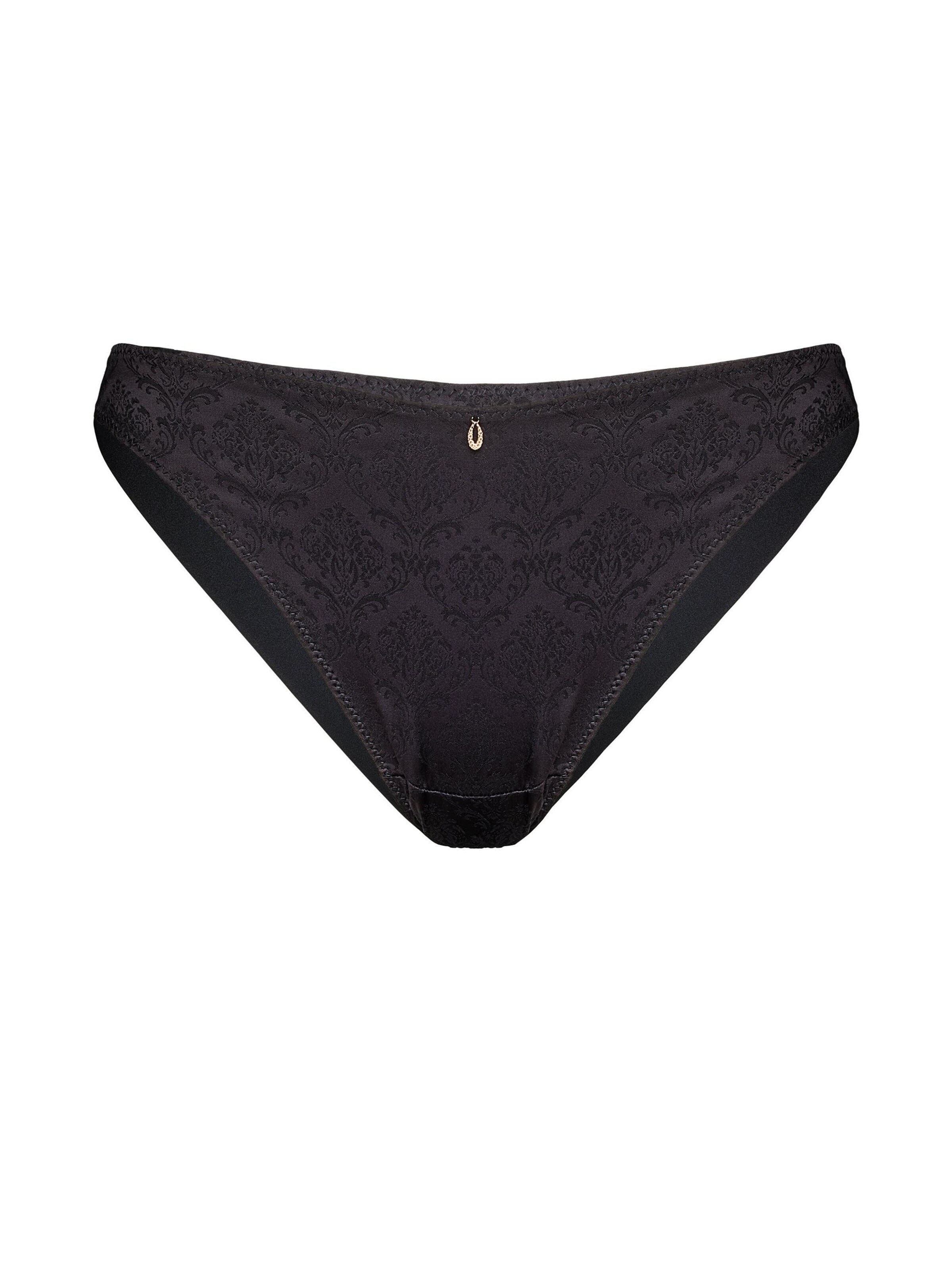 ESOTIQ - Panti 'Slip Charm, glatte Microfaser, mit Baumwollzwickel, normale Leibhöhe' en negro