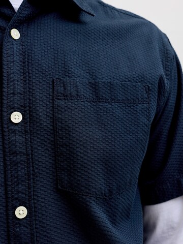JACK & JONES Regular fit Button Up Shirt 'JORNANTUCKET' in Blue