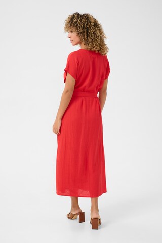 Cream Dress 'Venta' in Red