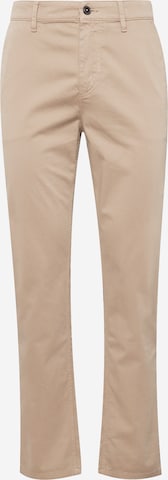 BOSS Orange Tapered Lærredsbukser i beige: forside