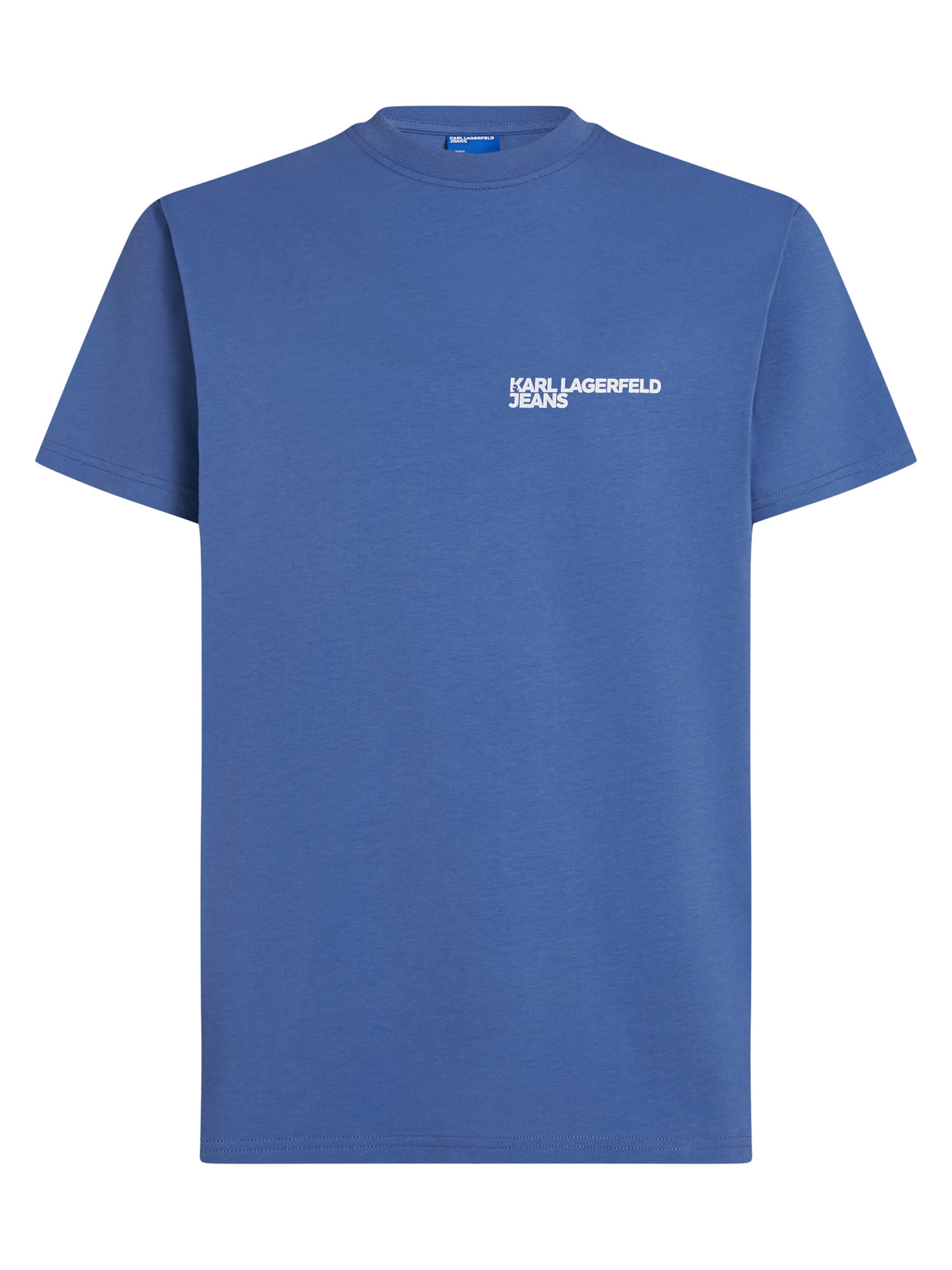 KARL LAGERFELD JEANS Tričko ' SCHMAL GESCHNITTENES' – modrá: přední strana