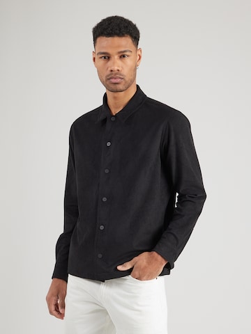 HUGO Regular Fit Hemd 'Enaso' in Schwarz: Vorderseite