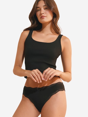 ETAM 3er-Pack Baumwollslips mit Spitze 'JIM' in Schwarz