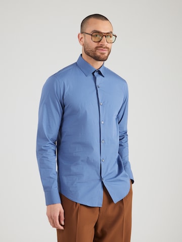 Coupe slim Chemise 'ESSENTIALS' Calvin Klein en bleu : devant