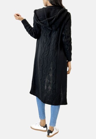 Cappotto in maglia di Elara in nero