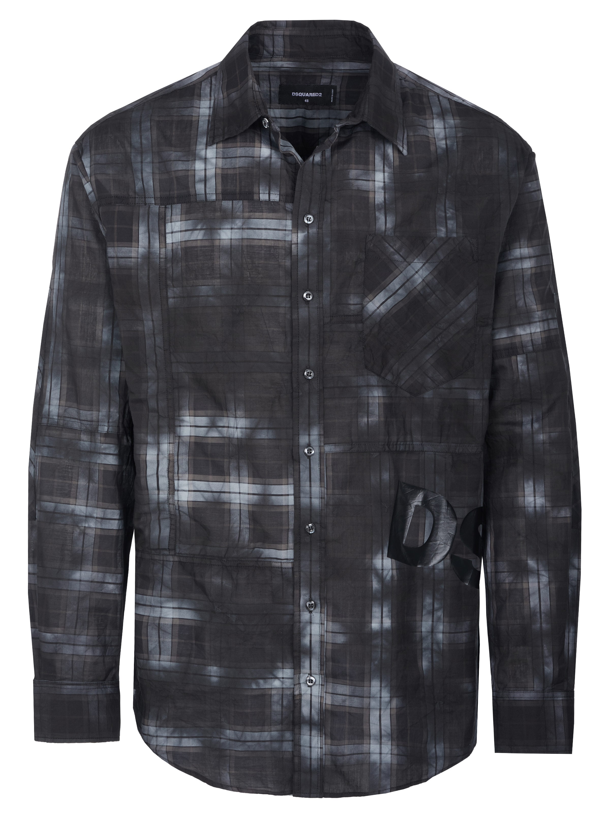 DS2 Shirt 'Dsquared2 Hemd'‌‌‌‌‌‌‌‌ in Schwarz: Vorderseite