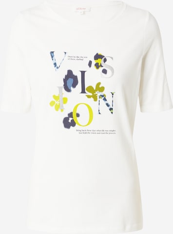 T-shirt s.Oliver en blanc : devant