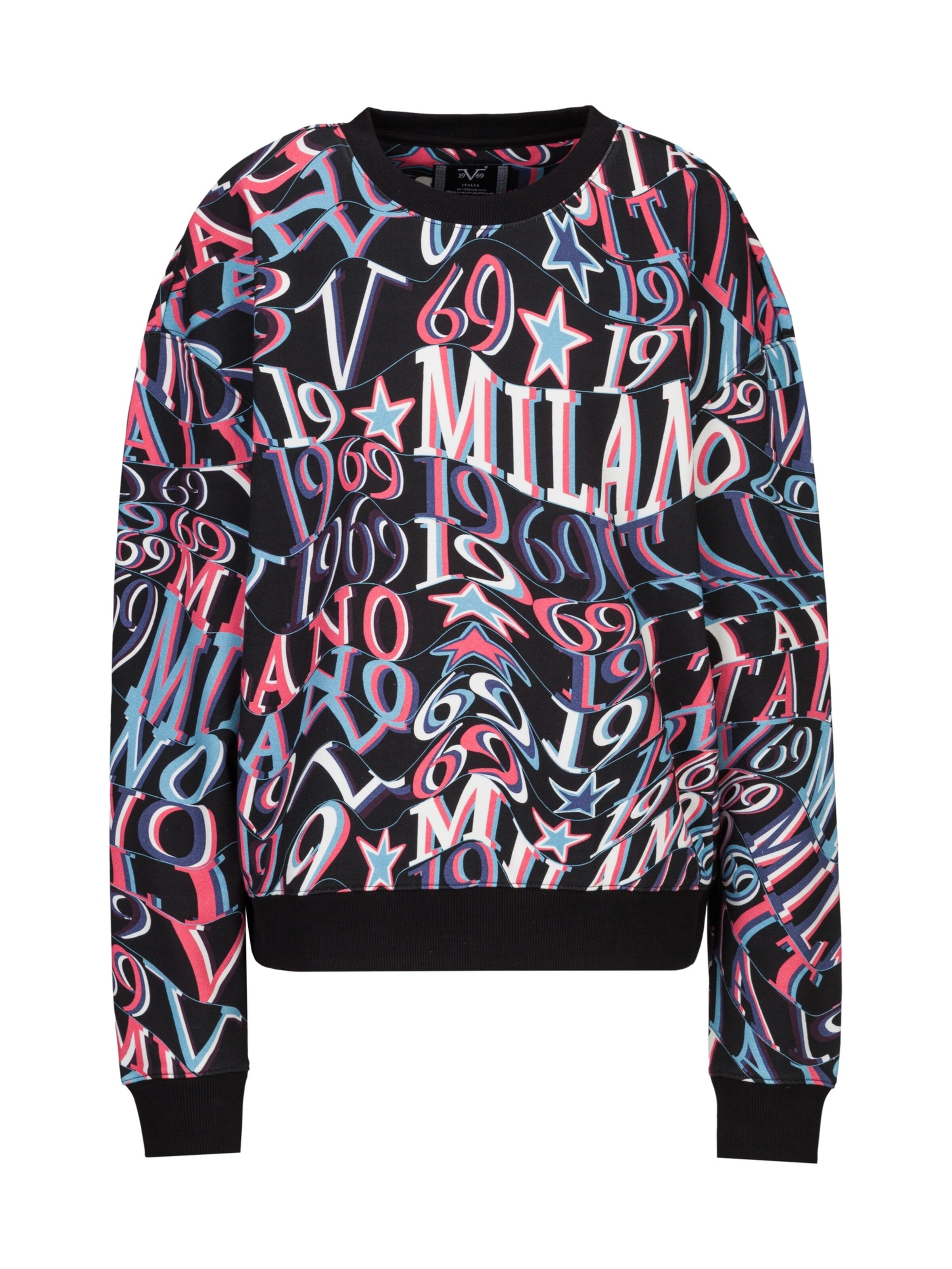 Sweat-shirt 'Sinja' 19V69 ITALIA en noir : devant