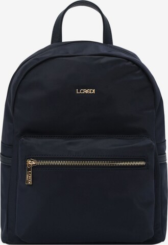 L.CREDI Backpack 'Alena' in Blue: front