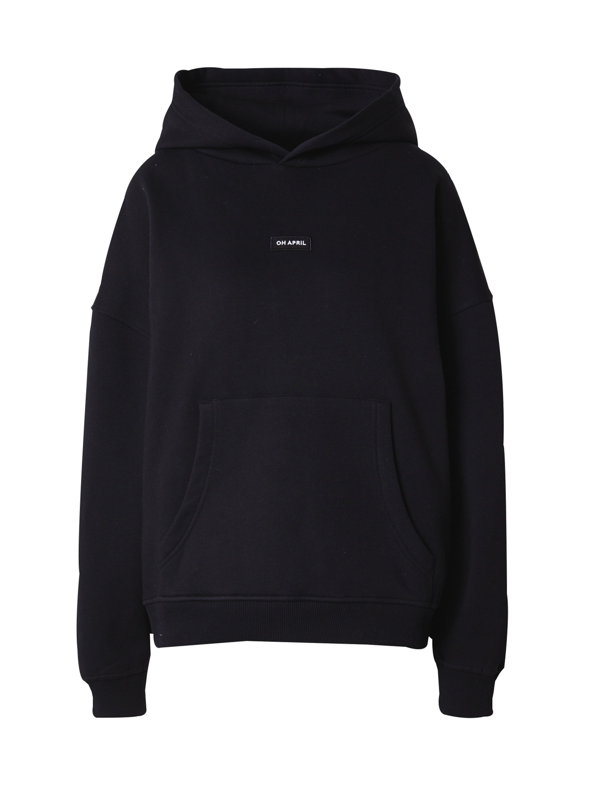 OH APRIL Μπλούζα φούτερ σε μαύρο: μπροστά