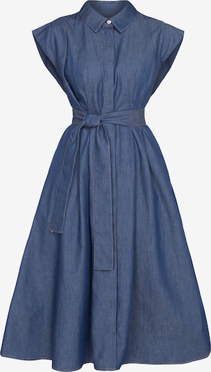 JIORO Blusenkleid 'ESSENTIALS' in blue denim, Produktansicht