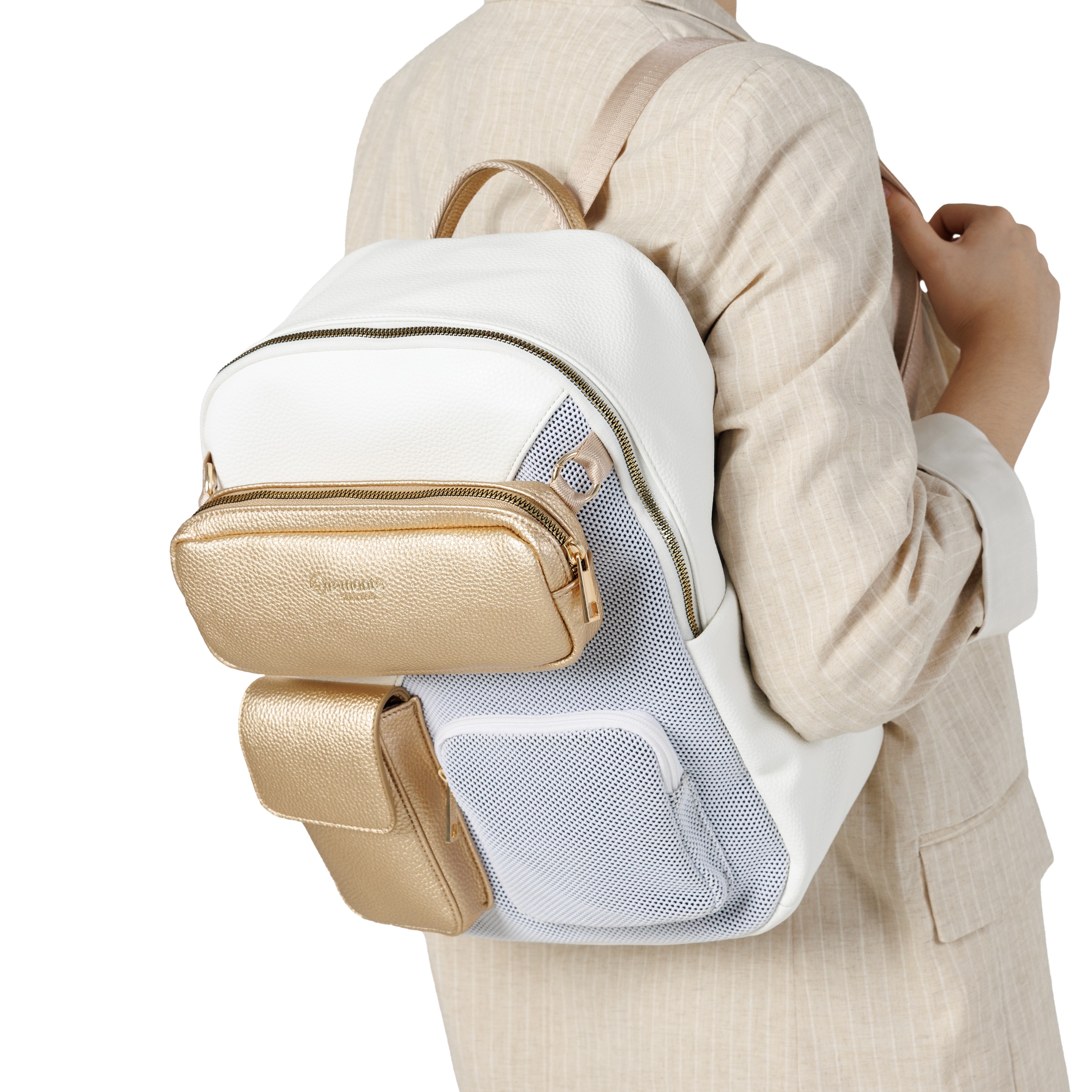 REMONTE Backpack 'Q0537' in White: front