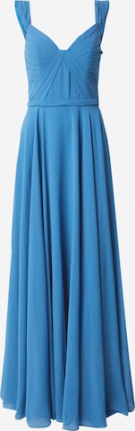 Rochie de seară de la mascara pe albastru: față