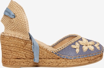 Sandales 'Alpargata Cuña 7 cm' Alhamas en bleu : devant