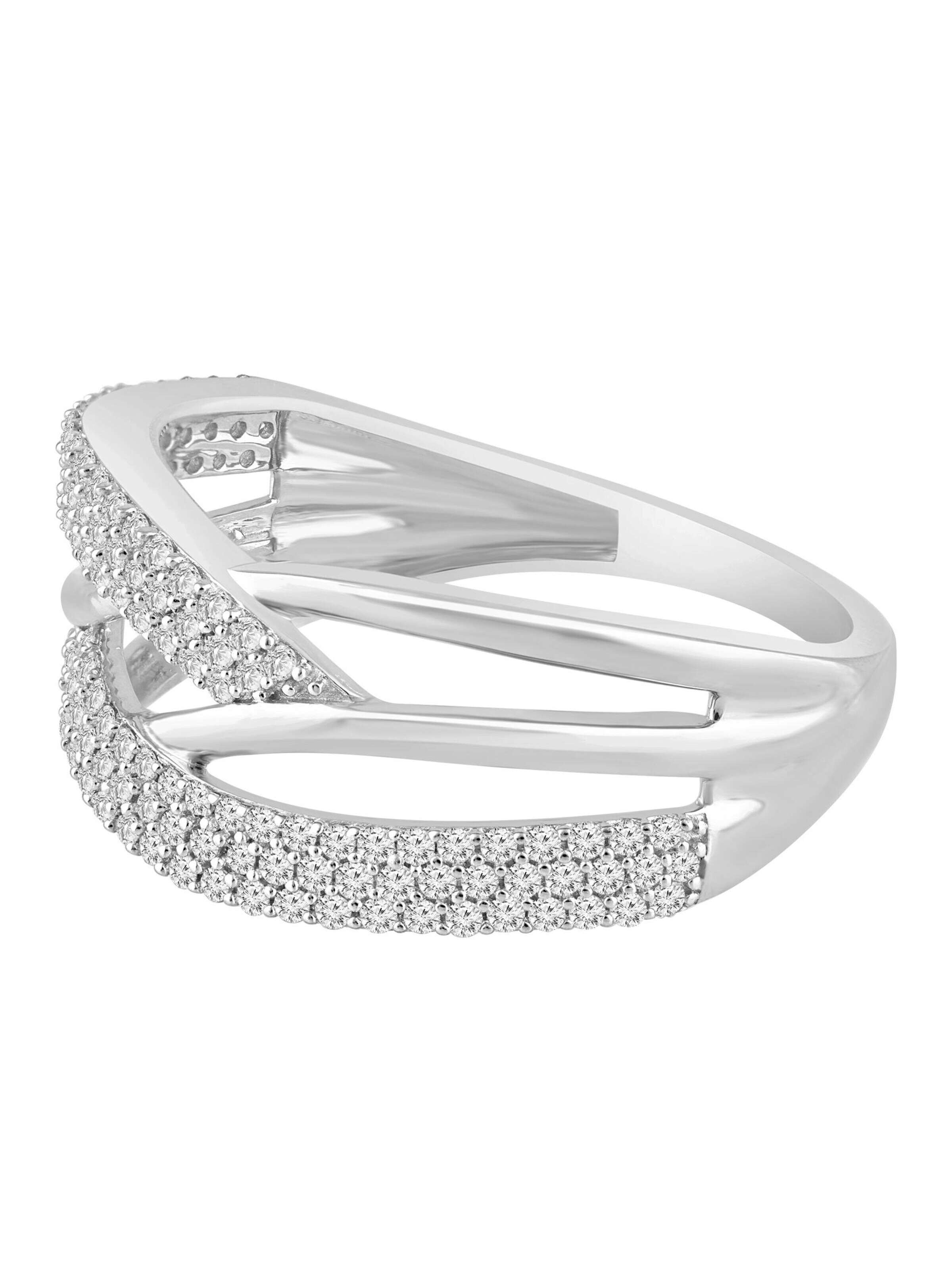 Diamant Exquis Ring 'Ring aus 375 Weißgold mit Diamant' in Silver